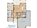 Floor plan featuring an owner's suite, a great room, a kitchen, and a 4-car tandem garage at 26619 S 169Th Pl, Queen Creek, AZ 85142