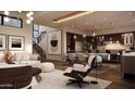 Open-concept living space with modern decor, a staircase, and ample natural light at 4915 N Ascent Dr, Scottsdale, AZ 85251