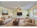 Inviting living room with large windows, neutral tones, and comfortable seating arrangement at 9635 W Ironwood Dr # B, Peoria, AZ 85345