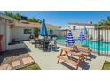 Enjoy outdoor living in this backyard with a refreshing pool and dining area at 1020 E Vermont Ave, Phoenix, AZ 85014