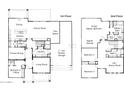 A detailed floor plan of the 1st and 2nd floor, including room dimensions at 2307 W Sienna Bouquet Pl, Phoenix, AZ 85085