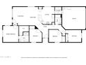 Detailed floor plan showcasing the layout of a multi-bedroom home with a spacious living room and attached garage at 13034 W Cheery Lynn Rd, Avondale, AZ 85392