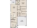 Open-concept floor plan showcasing a primary suite, den, and a 2-car garage at 18219 W La Senda Dr, Surprise, AZ 85387