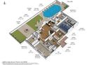 Detailed floor plan of the home showcasing layout and dimensions of rooms and amenities at 4596 E Calle Ventura --, Phoenix, AZ 85018