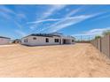 The rear exterior of this white home shows the large lot and bright sky at 3335 W Desert Dawn Dr, Phoenix, AZ 85083