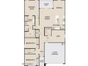 Detailed floor plan showcases a home with a primary suite, three bedrooms, and open living spaces at 24113 W Bowker St, Buckeye, AZ 85326