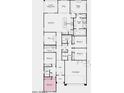 Detailed floor plan featuring 5 bedrooms, 3 bathrooms, flex space, open living, and a 2-car garage at 25160 N 171St Ln, Surprise, AZ 85387