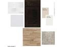 Selection of attractive interior finishes with a dark cabinet, light countertops, and neutral paint colors at 18174 W Larkspur Dr, Goodyear, AZ 85338
