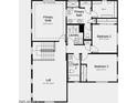 Second floor plan showcasing primary suite, two additional bedrooms, a bathroom, and a laundry room at 7837 E Raleigh Ave, Mesa, AZ 85212