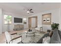 Bright living room with neutral walls, modern furnishings, and abundant natural light at 1202 E Binner Dr, Chandler, AZ 85225