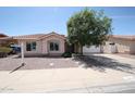 Single story home featuring desert landscaping, mature shade tree and a tile roof at 3833 W Rene Dr, Chandler, AZ 85226
