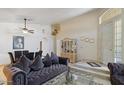 Elegant living room with stylish furnishings, neutral décor, and a view of the entryway at 4223 E Wildcat Dr, Cave Creek, AZ 85331