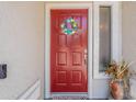 Close-up of the front door with a decorative wreath at 14624 N 44Th St, Phoenix, AZ 85032