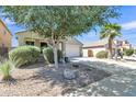 Charming single-story home with a well-maintained yard, desert landscaping, and a spacious driveway at 40061 W Novak Ln, Maricopa, AZ 85138