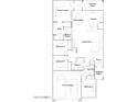Layout of a four bedroom home with an open kitchen, dining and great room at 4698 E French Rd, San Tan Valley, AZ 85143