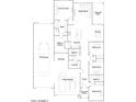 Detailed floor plan showcasing the layout of the home, including the RV garage, owner's suite, and kitchen at 2952 E Lucky Horseshoe Ln, San Tan Valley, AZ 85140