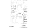 Detailed floor plan showcasing the layout of the home, including bedrooms and living spaces at 3738 E Gold Mountain Ave, San Tan Valley, AZ 85143