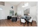 Bright living space featuring high ceilings and modern furnishings and finishes at 4030 E Prickly Pear Trl, Phoenix, AZ 85050