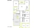 Here's a bright, open floor plan showcasing the layout of the home and flow of rooms at 3986 E Gold Mountain Ave, San Tan Valley, AZ 85143