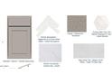 Selection of interior finishes including cabinet styles, backsplash tile, carpet, and countertop options at 12576 W Trumbull Rd, Avondale, AZ 85323