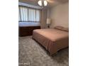 Cozy bedroom featuring neutral walls, carpet flooring, and a double bed with ample natural light through the windows at 3749 E Laurel Ln, Phoenix, AZ 85028