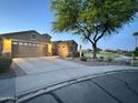 View of the front of the house and driveway from the street at 2 W Pasture Canyon Dr, San Tan Valley, AZ 85143