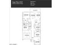 Detailed floor plan showcases the layout of this single-story home, with 4 beds, 3 baths, and a 2-bay garage at 4752 E Topaz Dr, San Tan Valley, AZ 85140
