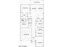 Detailed floor plan showcasing open-concept layout, including bedrooms and kitchen at 8142 E Petra Ave, Mesa, AZ 85212