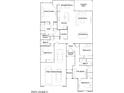 Detailed floor plan showcases the layout including the great room, kitchen, bedrooms, and tandem garage at 919 W Peralta Pass, Apache Junction, AZ 85120