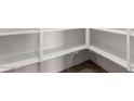 Well-organized pantry with multiple shelves providing ample storage space in this modern home at 18204 W Hess St, Goodyear, AZ 85338