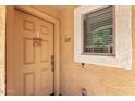 Close up of home's front door with a welcoming 'welcome' sign at 22125 N 29Th Ave # 137, Phoenix, AZ 85027