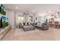 Bright living room featuring a large sectional sofa, ample windows, and an open floor plan at 31107 N 27Th Ave, Phoenix, AZ 85085