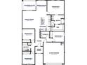 Detailed floorplan showcasing the layout of the home, including bedrooms, bathrooms, and living areas at 24105 W Flores Dr, Buckeye, AZ 85326