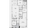Detailed floor plan featuring three bedrooms, two bathrooms, three car garage, and open-concept living spaces at 10909 S 52Nd Dr, Laveen, AZ 85339