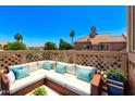 Inviting balcony featuring comfortable lounge seating with view of neighborhood rooftops at 1633 E Lakeside Dr # 143, Gilbert, AZ 85234