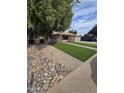 Charming home featuring a well-manicured front yard with rock and lush green grass at 1954 E Nielson Ave, Mesa, AZ 85204