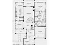 Detailed floor plan showing layout of rooms including owner's suite, kitchen, dining, and multiple car garage at 8426 W Solano Dr, Glendale, AZ 85305