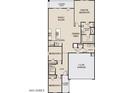 Detailed floor plan layout showcasing the home's kitchen, bedrooms, living spaces, and garage at 24260 W Pecan Rd, Buckeye, AZ 85326