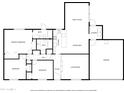 Detailed floor plan showcasing the layout of the home including bedrooms, bathrooms, kitchen, and living areas at 3741 W Davidson Ln, Phoenix, AZ 85051