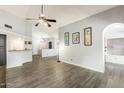 Bright living room featuring vaulted ceilings, modern flooring, and an open layout at 1601 E Cindy E St, Chandler, AZ 85225