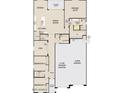 Detailed floor plan showcasing the layout of the home including the kitchen, bedrooms, garage, and primary suite at 26406 N 77Th Dr, Peoria, AZ 85383