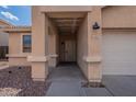 Close-up view of a single story home's covered front entrance at 6432 S 23Rd Ave, Phoenix, AZ 85041
