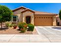 Well-kept single-story home with a desert landscaped front yard and a two-car garage at 1361 N Claiborne --, Mesa, AZ 85205