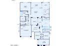Detailed floor plan showcasing the layout of the home with bedrooms, kitchen, and living spaces at 26139 S 225Th Way, Queen Creek, AZ 85142