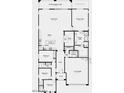 Detailed floorplan showing the layout of this four-bedroom home, including a study and two-car garage at 16963 W Poinsettia Dr, Surprise, AZ 85388