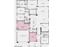 Detailed floor plan showcasing the layout of the home with four bedrooms and an expanded laundry room at 21575 S 191St Pl, Queen Creek, AZ 85142