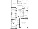 Detailed floor plan showcases the layout of a five-bedroom home with an open-concept living area at 1324 S Mullberry St, Florence, AZ 85132