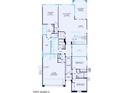 Detailed floor plan showcasing the layout of a spacious home with a den, large gathering room, and covered patio at 13530 W Copperleaf Ln, Peoria, AZ 85383