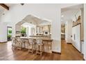 Breakfast bar with seating in the kitchen of this open concept home at 8329 N Ridgeview Dr, Paradise Valley, AZ 85253