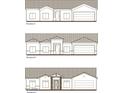 Three elevations of the home showcase different architectural options at 300 W Quartz Rock Rd, Phoenix, AZ 85085